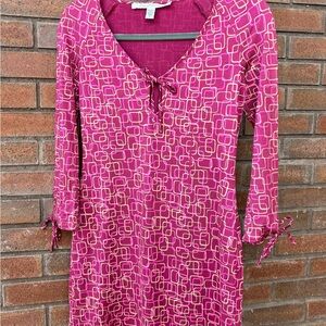 Diane Von Furstenberg Fuchsia Silk Dress